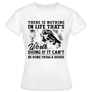 There Is Nothing In Cutting Horse Cowboy Horseman - Women's T-Shirt - white - Front - AI Model Female 172 dark (172cm)