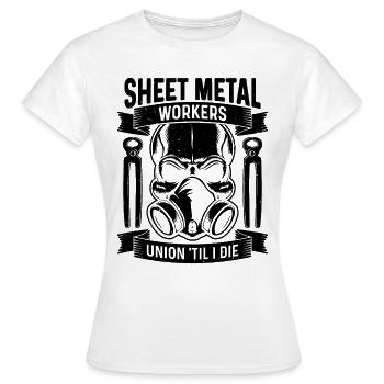 Sheet Metal Workers Union Fabricator Metal Workers - Women's T-Shirt - white - Front - AI Model Female 172 dark (172cm)