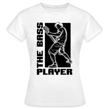 Le bassiste bassiste amateur de guitare bassiste bassiste - T-shirt Femme - blanc - Devant - AI Model Female 172 dark (172cm)