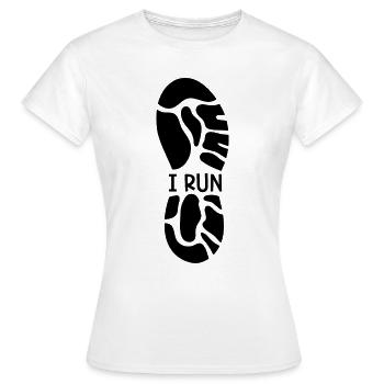 Je cours aime la course de marathon course de pays coureur - T-shirt Femme - blanc - Devant - AI Model Female 172 dark (172cm)