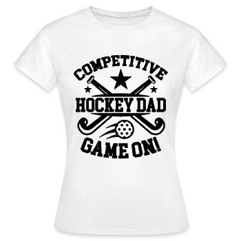 Joueur de hockey compétitif papa de floor-ball - T-shirt Femme - blanc - Devant - AI Model Female 172 dark (172cm)