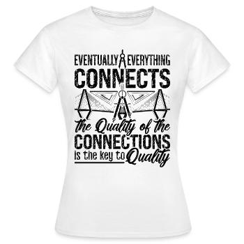 Finalement, tout relie les ingénieurs architectes - T-shirt Femme - blanc - Devant - AI Model Female 172 dark (172cm)