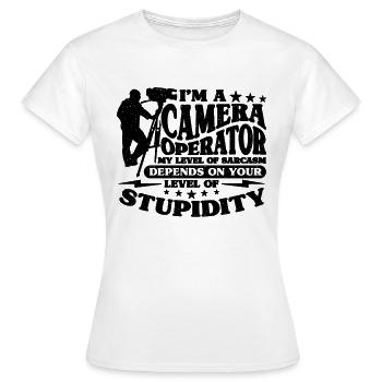 Je suis un caméraman mon niveau de caméraman de film - T-shirt Femme - blanc - Devant - AI Model Female 172 dark (172cm)