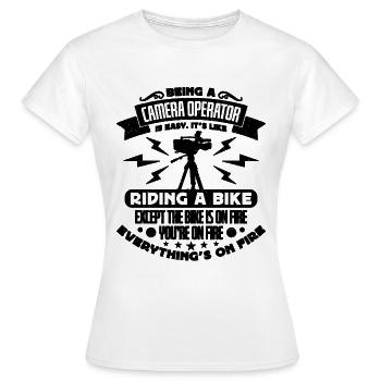 Être caméraman caméraman cadreurs - T-shirt Femme - blanc - Devant - AI Model Female 172 dark (172cm)