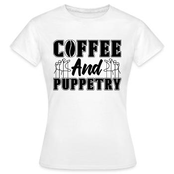 Café Et Marionnettes Marionnettes Marionnettes Marionnettiste - T-shirt Femme - blanc - Devant - AI Model Female 172 dark (172cm)