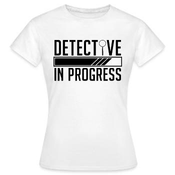Détective en cours Enquêteur Détectives policiers - T-shirt Femme - blanc - Devant - AI Model Female 172 dark (172cm)