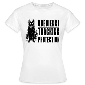 Obéissance Suivi Canin Berger Allemand Amoureux - T-shirt Femme - blanc - Devant - AI Model Female 172 dark (172cm)