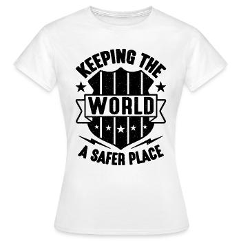 Garder le monde mince Argent Agents correctionnels - T-shirt Femme - blanc - Devant - AI Model Female 172 dark (172cm)