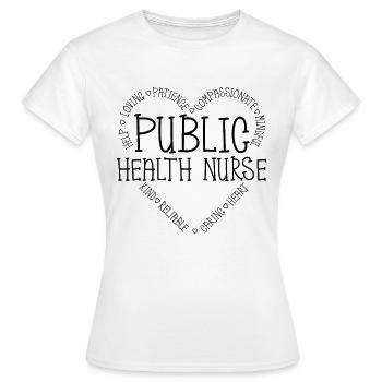 Infirmière scientifique en santé publique Travailleur de la santé - T-shirt Femme - blanc - Devant - AI Model Female 172 dark (172cm)