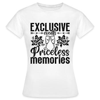 Exclusive Events Wedding Arranger Wedding Planners - Frauen T-Shirt - Weiß - Vorne - AI Model Female 172 dark (172cm)