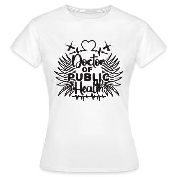 Docteur en épidémiologie publique Travailleur de la santé - T-shirt Femme - blanc - Devant - AI Model Female 172 dark (172cm)