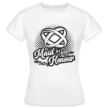 Demoiselle d’honneur Mariage Fête de Noces Demoiselle d’Honneur - T-shirt Femme - blanc - Devant - AI Model Female 172 dark (172cm)