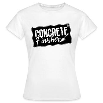 Finisseur de béton Mason Finisseurs de béton - T-shirt Femme - blanc - Devant - AI Model Female 172 dark (172cm)