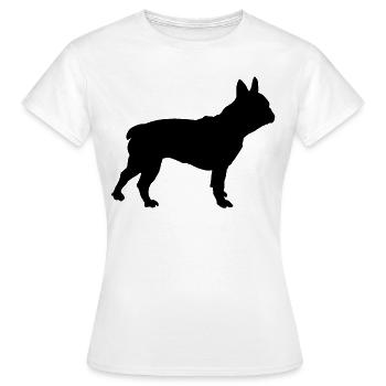 Bouledogue français - T-shirt Femme - blanc - Devant - AI Model Female 172 dark (172cm)