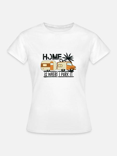 Wohnwagen - Frauen T-Shirt - Weiß