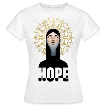 Espoir - T-shirt Femme - blanc - Devant - AI Model Female 172 dark (172cm)