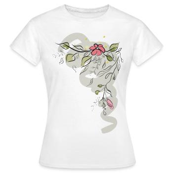 florale, wilde Illustration - Frauen T-Shirt - Weiß - Vorne - AI Model Female 172 dark (172cm)