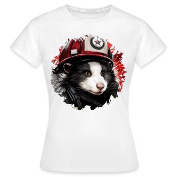 Brigade de pompiers de Skunk - T-shirt Femme - blanc - Devant - AI Model Female 172 dark (172cm)