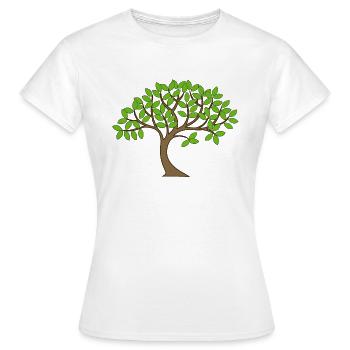 arbre - T-shirt Femme - blanc - Devant - AI Model Female 172 dark (172cm)
