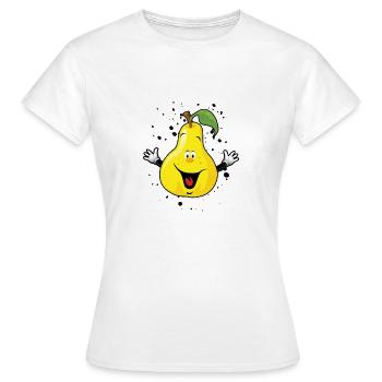 Birne - Frauen T-Shirt - Weiß - Vorne - AI Model Female 172 dark (172cm)