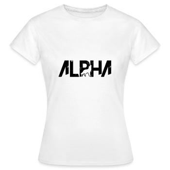 Alpha Wolf - Women's T-Shirt - white - Front - AI Model Female 172 dark (172cm)