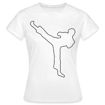 Kickboxing Hommes Kickboxing Femmes Kickboxing Kickboxing - T-shirt Femme - blanc - Devant - AI Model Female 172 dark (172cm)