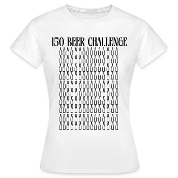Beer Challenge Chemise de fête - T-shirt Femme - blanc - Devant - AI Model Female 172 dark (172cm)