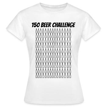 Beer Challenge Chemise de fête - T-shirt Femme - blanc - Devant - AI Model Female 172 dark (172cm)