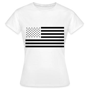 USA America flag États-Unis d'Amérique - T-shirt Femme - blanc - Devant - AI Model Female 172 dark (172cm)