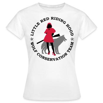 Wolf Erhaltung Team - Frauen T-Shirt - Weiß - Vorne - AI Model Female 172 dark (172cm)