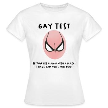 Gay Test - T-shirt Femme - blanc - Devant - AI Model Female 172 dark (172cm)