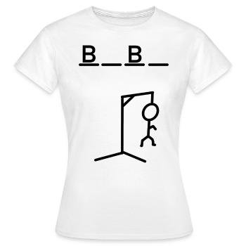 Galgenraten Hangman B_B_ par HOB Products - T-shirt Femme - blanc - Devant - AI Model Female 172 dark (172cm)