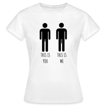 C’est toi, c’est moi - T-shirt Femme - blanc - Devant - AI Model Female 172 dark (172cm)