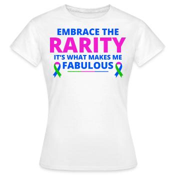 Bewusstsein für seltene Krankheiten Fabelhafte Seltenheit - Frauen T-Shirt - Weiß - Vorne - AI Model Female 172 dark (172cm)