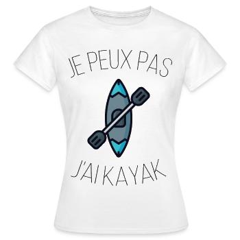 Ich kann nicht Kajak fahren - Frauen T-Shirt - Weiß - Vorne - AI Model Female 172 dark (172cm)