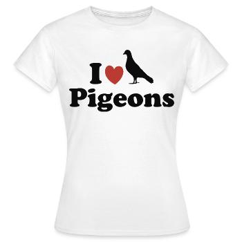 Taubenliebhaber Züchter Fancier Zucht lustig - Frauen T-Shirt - Weiß - Vorne - AI Model Female 172 dark (172cm)