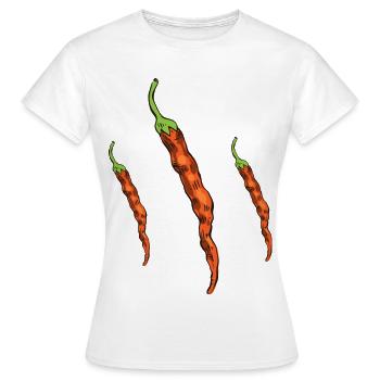 Chilischoten - Frauen T-Shirt - Weiß - Vorne - AI Model Female 172 dark (172cm)