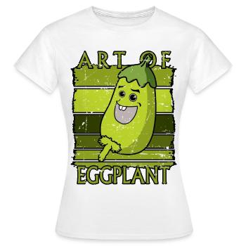 Aubergine sexy - T-shirt Femme - blanc - Devant - AI Model Female 172 dark (172cm)