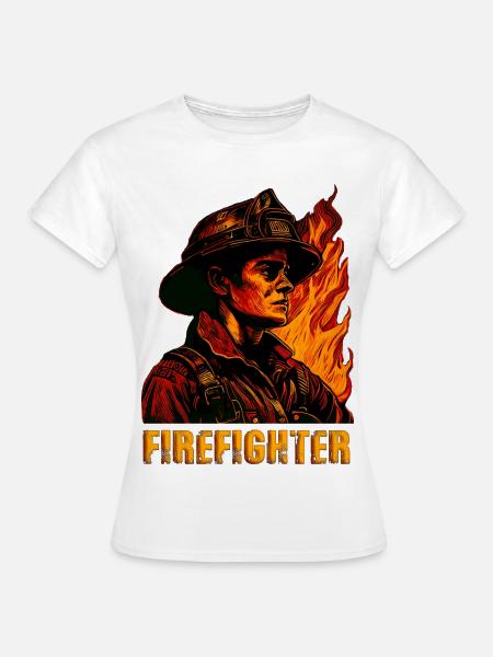 Feuerwehrmann - Frauen T-Shirt - Weiß