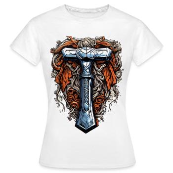 Le marteau de Thor - T-shirt Femme - blanc - Devant - AI Model Female 172 dark (172cm)
