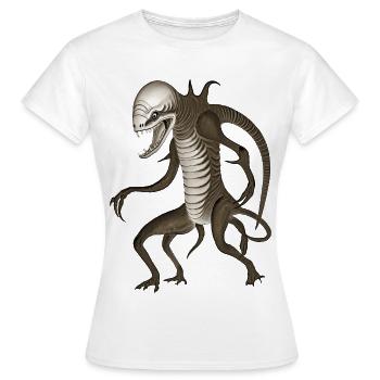 BUG #10 - dark hell - T-shirt Femme - blanc - Devant - AI Model Female 172 dark (172cm)