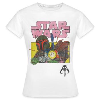 Star Wars: Mandalorian Retro Design Manalorianer - Frauen T-Shirt - Weiß - Vorne - AI Model Female 172 dark (172cm)