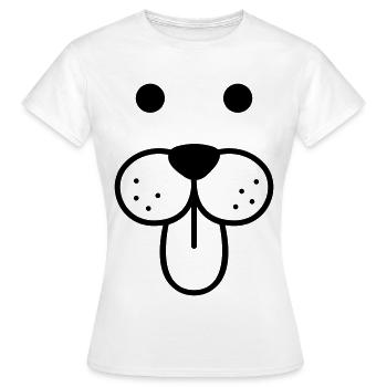doggy face - T-shirt Femme - blanc - Devant - AI Model Female 172 dark (172cm)