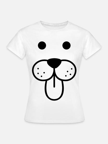 doggy face - Frauen T-Shirt - Weiß