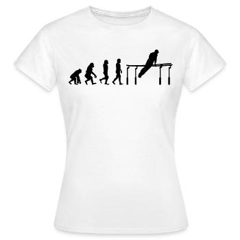 Gymnastique artistique Barres parallèles Gymnaste Evolution - T-shirt Femme - blanc - Devant - AI Model Female 172 dark (172cm)