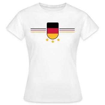 deutschland 3 sterne - Frauen T-Shirt - Weiß - Vorne - AI Model Female 172 dark (172cm)
