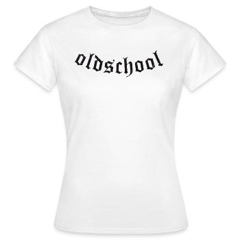 old school - Frauen T-Shirt - Weiß - Vorne - AI Model Female 172 dark (172cm)