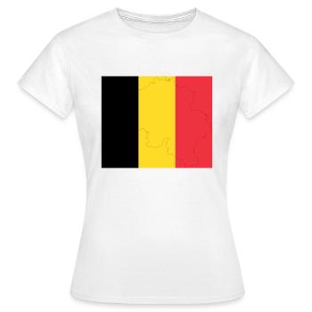 Belgian flag Belgium Flag Belgian Belgian - Women's T-Shirt - white - Front - AI Model Female 172 dark (172cm)