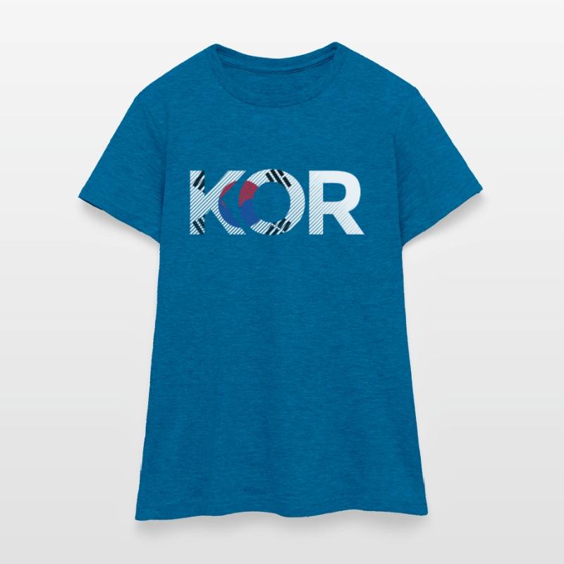 Corée du Sud Drapeau Coréen Pays Coréen Décoration coréenne T-shirt Femme