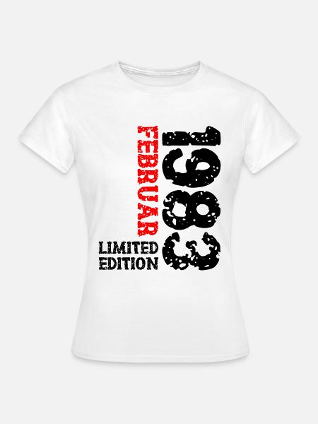 1983 Februar Limited Edition Geburtstag Mann Frau - Frauen T-Shirt - Weiß